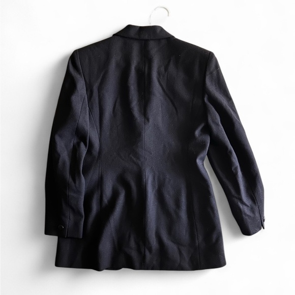 Vintage Evan Picone 80s Wool Skirt and Blazer Set Navy Blue - Picture 2 of 7